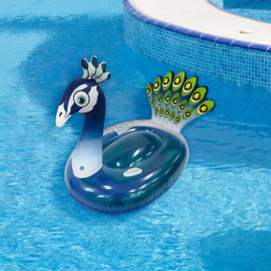 Pool Central 4.75' Purple Inflatable Peacock Swimming Pool Float {3}