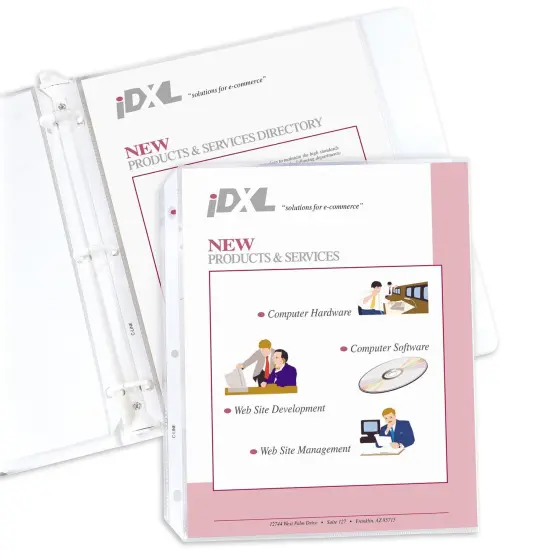 Heavyweight Poly Sheet Protectors, Clear, Top Loading, 11" x 8-1/2", Box of 200 {1}