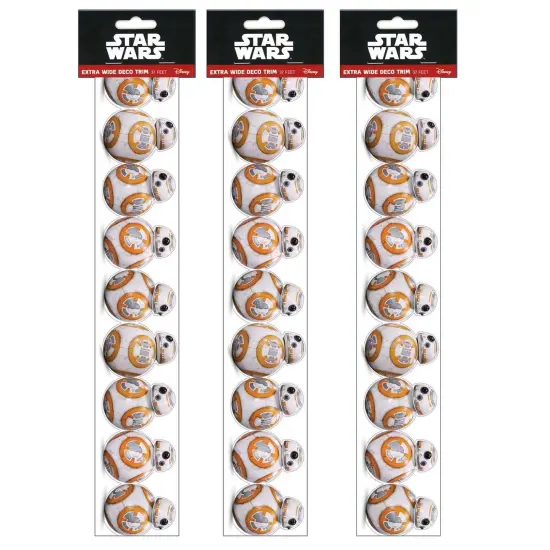 Star Wars&trade; BB-8 Extra Wide Die-Cut Deco Trim&reg;, 37 Feet Per Pack, 3 Packs {2}