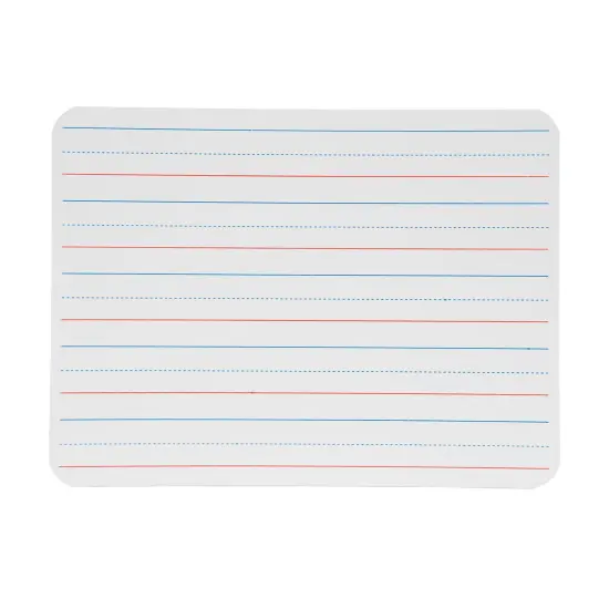Two-Sided Dry Erase Board, Plain/Ruled, 9" x 12", Pack of 4 {4}