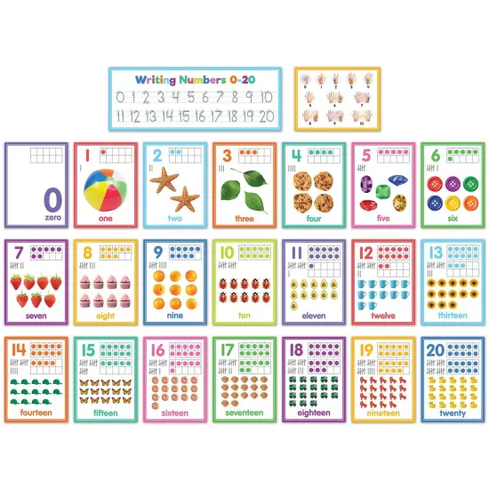 Colorful Numbers 0-20 Bulletin Board Set, 23 Pieces {1}