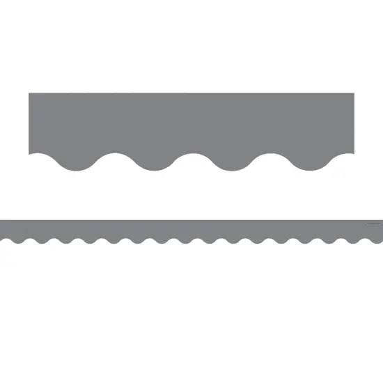 Gray Scalloped Border Trim, 35 Feet Per Pack, 6 Packs {1}