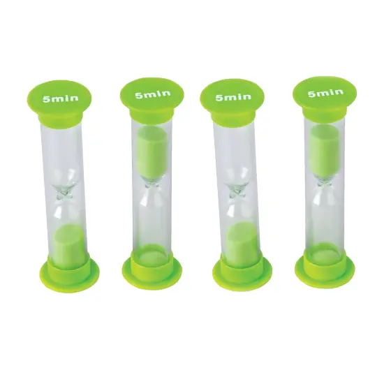 Sand Timers, Small, 5 Minute, 4 Per Pack, 6 Packs {2}