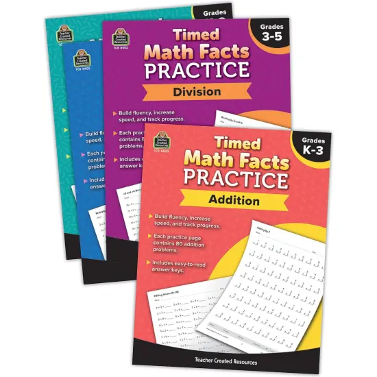 Timed Math Facts Practice Set of 4 {1}