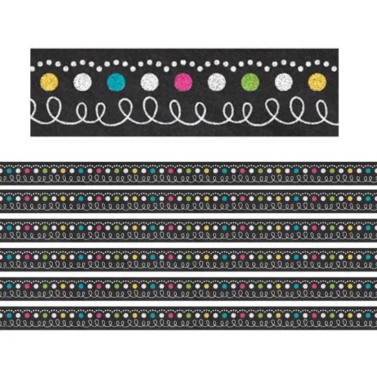 Chalkboard Brights Magnetic Strips, 12 Feet Per Pack, 6 Packs {1}