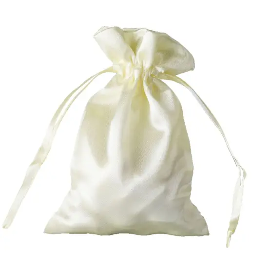 60 pcs 4x6 Satin Favor Drawstring Bags Yellow {1}