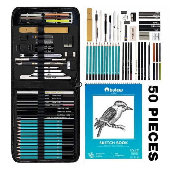 50 Pcs Professional Drawing Artist Pencils {1}