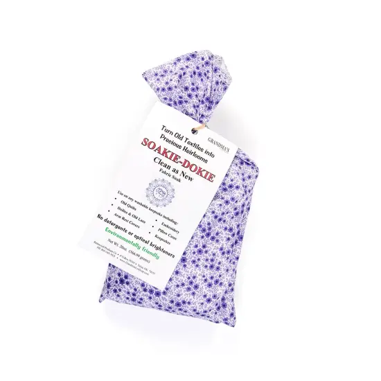 Grandmas Soakie-Dokie Fabric Soak- Revitalizes Yellowing Fabric- Cleans Antique and Delicate Linens Safely! {1}