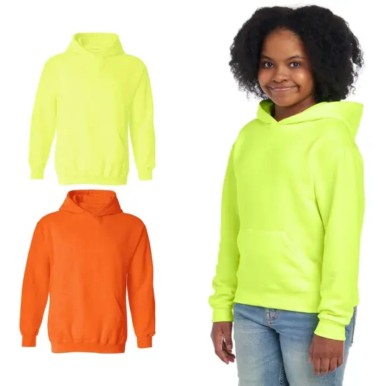Youth Safety Hooded Sweatshirt | RADYAN&reg; Safety orange {3}