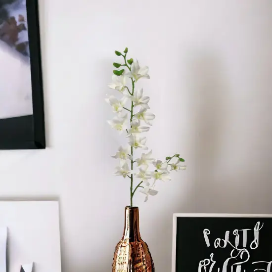 Real Touch Cream Dendrobium Spray - 12-Pack, Lifelike Blooms, Elegant Floral D&eacute;cor, Ideal for Weddings, Events & Home - Perfect for All Seasons, Floral Home by Artificial Flowers {4}