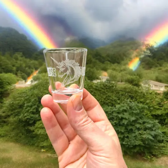 2oz Because Unicorns Shot glass {4}