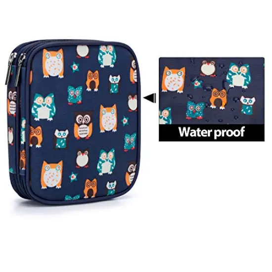 Aluminum Crochet Hooks Set, Knitting Needle Kit, Organizer Carrying Case with 12pcs 2mm to 8mm Hooks and Complete Accessories, All in Place and Easy to Carry, Owls {3}