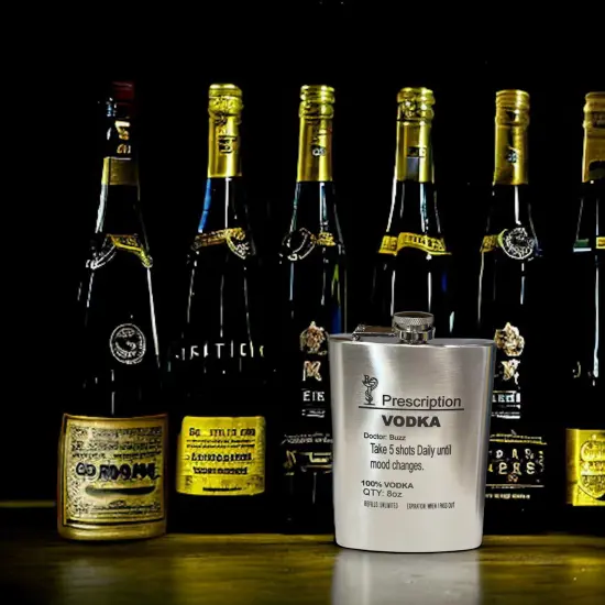 8oz Prescription Vodka Stainless Steel Flask {5}