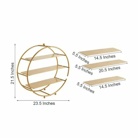 21" Gold 3 Tier Metal Hexagonal CUPCAKE HOLDER DISPLAY STAND {2}