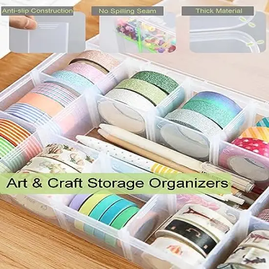 4 Pieces Tackle Box Organizer Plastic Jewelry Box with Dividers Snackle Box Charcuterie Container Bead Organizer Containers Craft Storage Organizers {3}