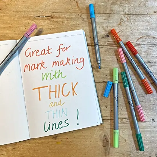 10 Pieces Original Doodle Wash-Out Fabric Marker SetDouble-Ended Felt Tip Markers: Pastel Colors {3}