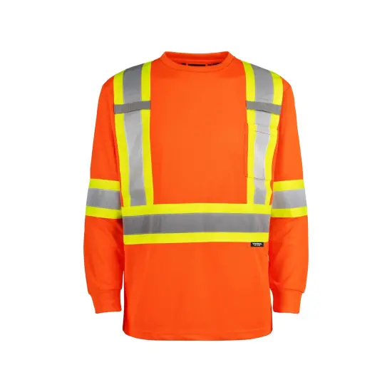 High Visibility Long Sleeve Safety T-shirt | RADYAN&reg; Safety orange {1}