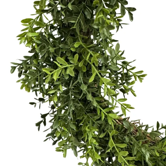 Faux Boxwood Wreath - Christmas Holiday Door Decoration - Holiday Tree {2}