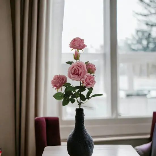 27-Inch Mauve Pink Rose Spray - Set of 12, Lifelike Silk Roses for Elegant Home D&eacute;cor & Floral Arrangements - Timeless Beauty, Floral Home by Artificial Flowers {5}