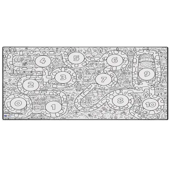 Hopscotch Coloring Poster Rug Washable Reusable Activity Playroom Classroom Decor Kid's Arts And Crafts Coloring Book Birthday Gift For Girl {3}