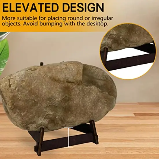 2 Pack 8 Inch Display Stand, COLOOFO Wooden Easel Stand Plate Stands for Display Decorative Picture Frame Stand, Easel Display Stand,Book Display Stand, Plate Holder Display Stand {3}