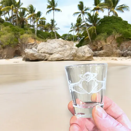 2oz Claddagh Shot glass {4}