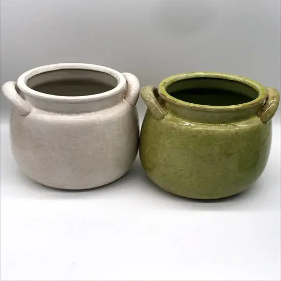 Ceramic Jar Crock Planter - Medium WATER Ocean {3}
