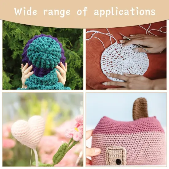 48 Pieces Crochet Hooks Set, 21 Sizes Crochet Needles with Case, Ergonomic Knitting Needles, Crochet Hooks Kit with Crochet Accessories Stitch Markers Blunt Needles for Crocheting Yarn {4}