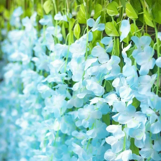 12Pcs Artificial Wisteria Vine Garland Blue {1}