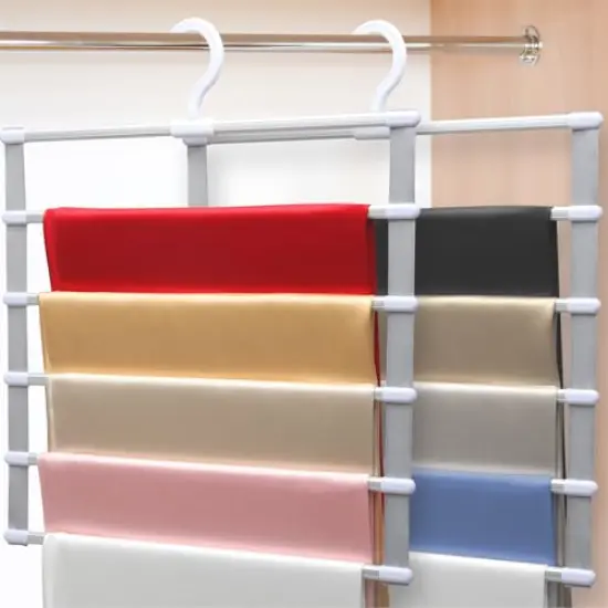 2 Pieces Closet Organizers and Storage,Pants Hangers Space Saving,Al Alloy Hangers for Organization and Storage,Dorm Room Essentials for College Students Girls,Home Organization Scarf Jeans Hangers {2}