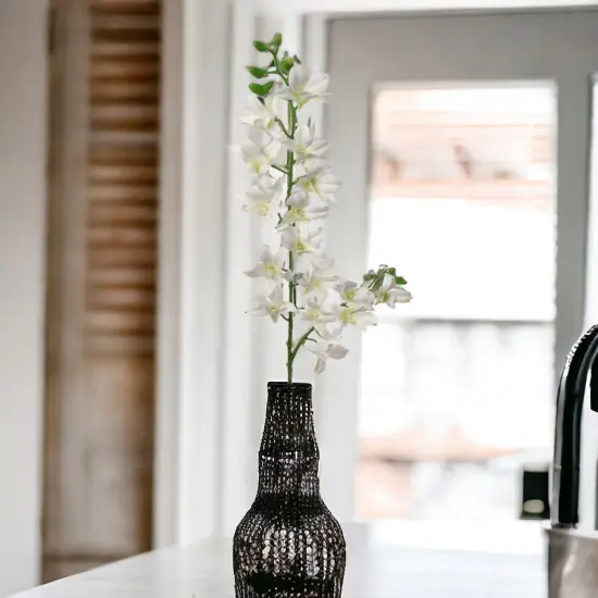 Real Touch Cream Dendrobium Spray - 12-Pack, Lifelike Blooms, Elegant Floral D&eacute;cor, Ideal for Weddings, Events & Home - Perfect for All Seasons, Floral Home by Artificial Flowers {2}