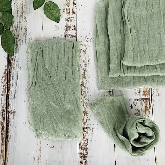 10 Cheesecloth Gauze Cotton Dinner Table Napkins Dusty sage {1}