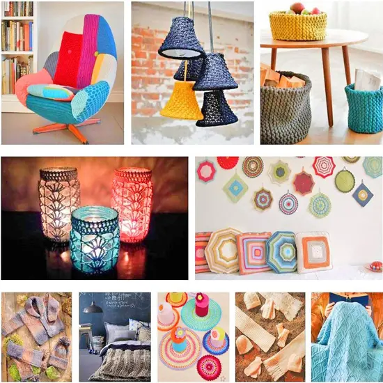 100 Pieces Crochet Hook Set with Yarn Knitting Needles Sewing Tools Full Set Knit Gauge Scissors Stitch Holders Household Tool Kit {5}