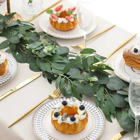 Artificial Eucalyptus and Willow Garland {2}