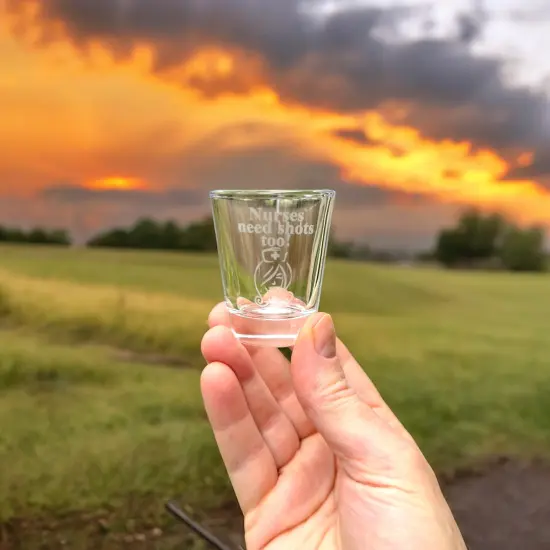 2oz Nurses Need Shots Too Shot Glass {4}