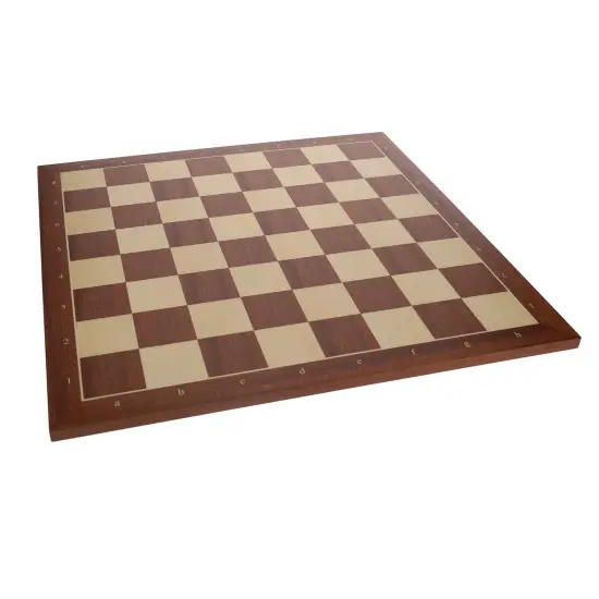 WE Games Mahogany Stained Wooden Chess Board, Algebraic Notation,19.75 in. {2}