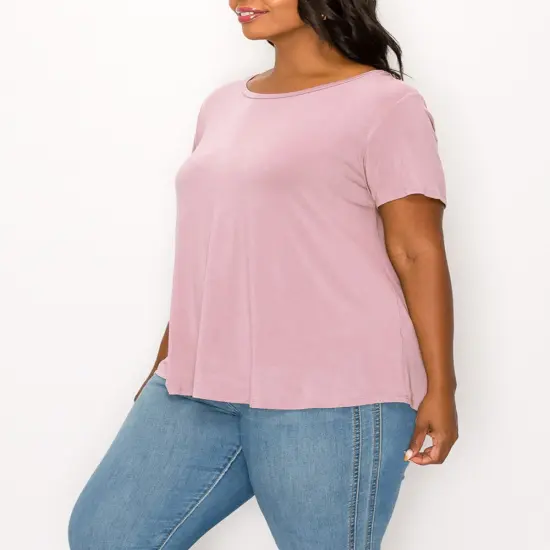 Bamboo Classic Top for Curvy Size | RADYAN&reg; Olive {4}