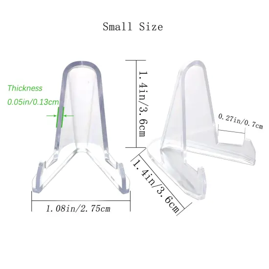 25 Pieces (1.4 Inch) Acrylic Easel Stands Display Stands/Plate Stands Coin Display Easel Holder for Air-Tite Coins Pocket Watches Capsules Challenge Medals Casino Chips , Photo Display,Baseball Sports {6}