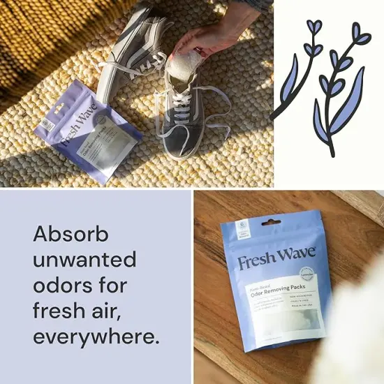 Fresh Wave&reg; - Lavender Odor Eliminating & Deodorizing Packs | Bag of 6 & Fresh Pod Case | Safer Odor Relief for Small Spaces {5}