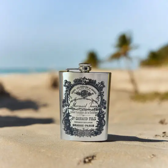 8oz Mermaid Tears Stainless Steel Flask {5}