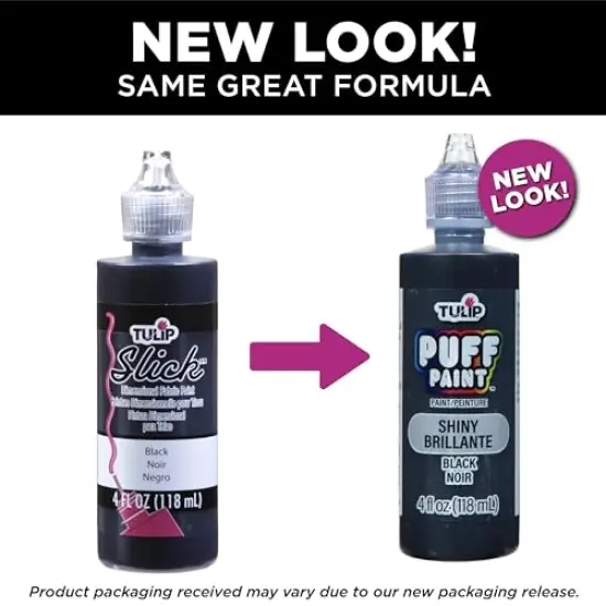 3 Pieces Dimensional Fabric Paint 4 oz Slick Black , 4 Fl Oz (Pack of 3), 3 Count {3}