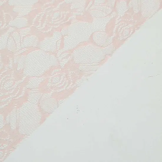 12x108 in Rose Floral Lace TABLE RUNNER White {4}