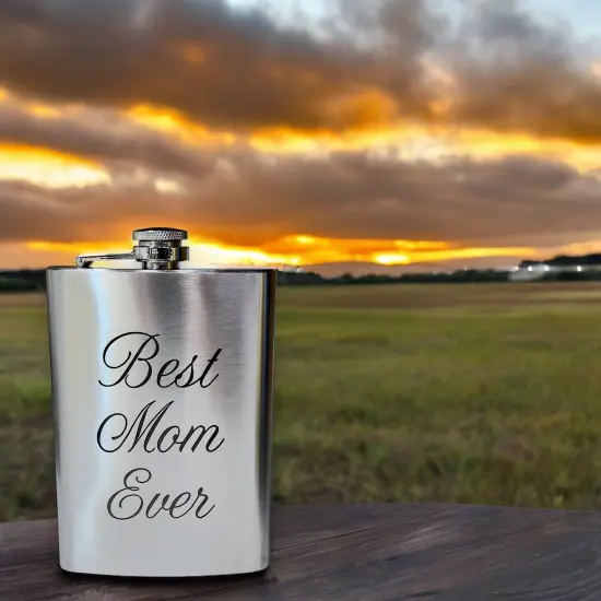 8oz Best Mom Ever Stainless Steel Flask {4}