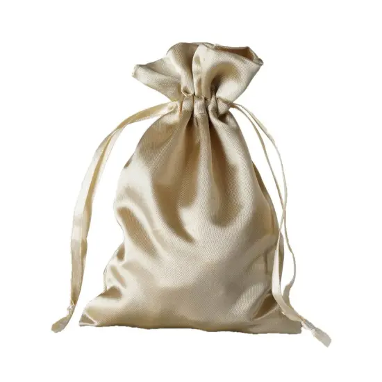 60 pcs 4x6 Satin Favor Drawstring Bags Champagne {1}