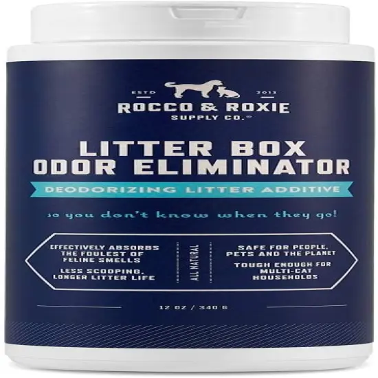 Rocco & Roxie&reg; - Litter Box Odor Eliminator, Best Natural Urine Deodorizer for Cat Litter Boxes Cats Smell Control, Odor Absorber, Safe for Kitty, 12 oz {1}