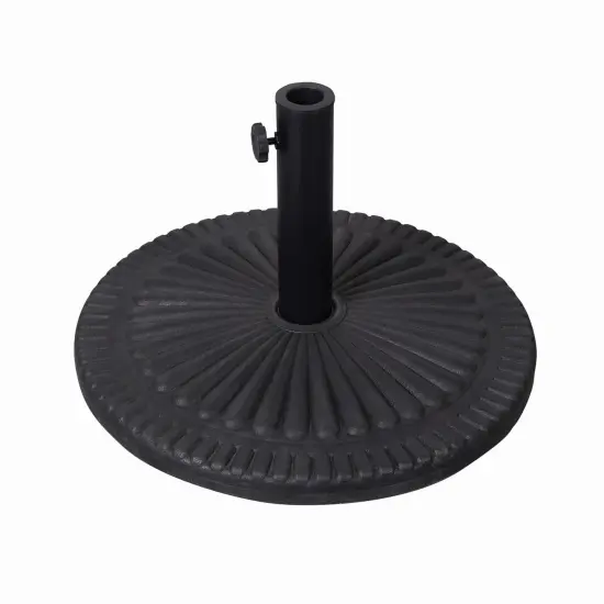 Emma and Oliver Keegan 19.25" Diameter Universal Sunburst Pattern Cement Patio Umbrella Base with Weatherproof Plastic Polymer Coating Bronze {8}