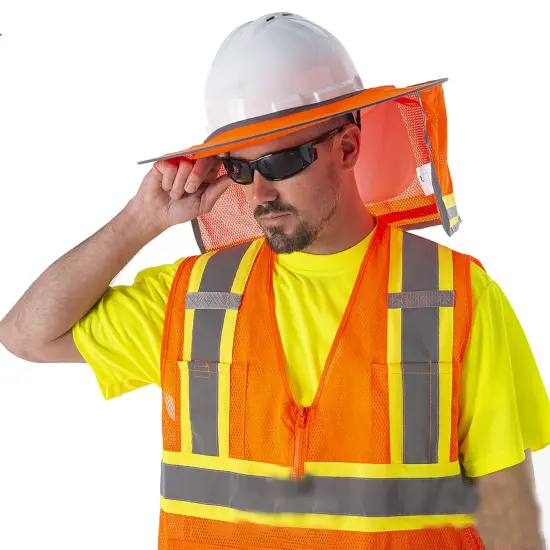 Contrast High Visibility Safety Vest Safety orange {4}