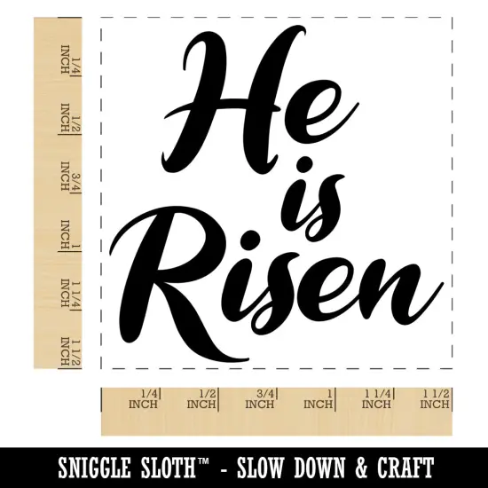 He is Risen Religious Easter Christian Self-Inking Rubber Stamp Ink Stamper Black {1}