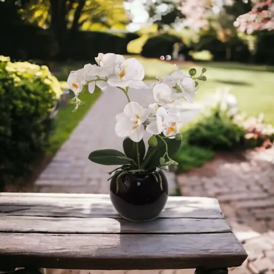 13-Inch Phalaenopsis Orchid Arrangement - Elegant Silk Floral Accent for Home & Office Decor, Floral Home by Artificial Flowers {3}