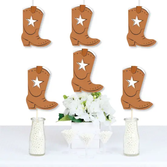 Big Dot of Happiness My First Rodeo - Cowboy Boots Decorations DIY Little Cowboy 1st Birthday Party Essentials - Set of 20 {1}